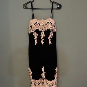 Haute Monde black lace dress